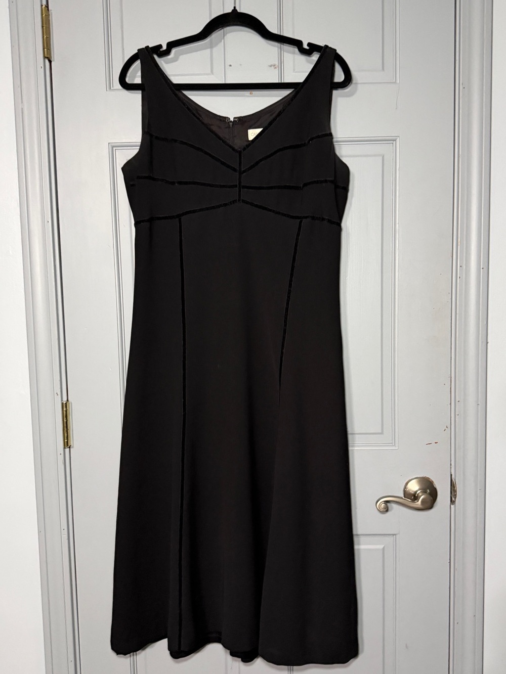 Vintage 90’s Y2K Casual Corner Black Midi A-Line Dress